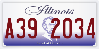 IL license plate A392034