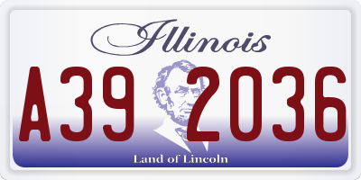IL license plate A392036