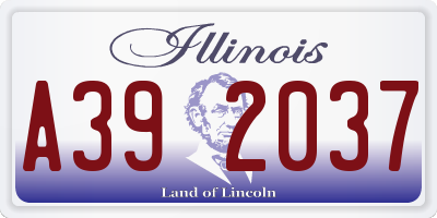 IL license plate A392037
