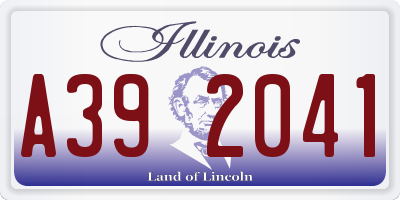 IL license plate A392041
