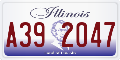 IL license plate A392047