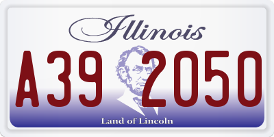 IL license plate A392050