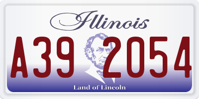 IL license plate A392054