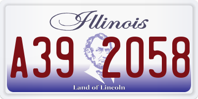 IL license plate A392058