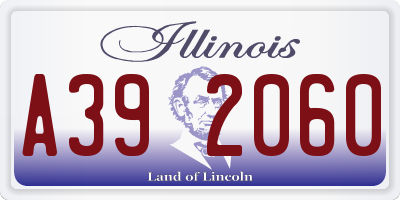IL license plate A392060