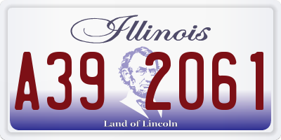 IL license plate A392061