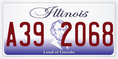 IL license plate A392068