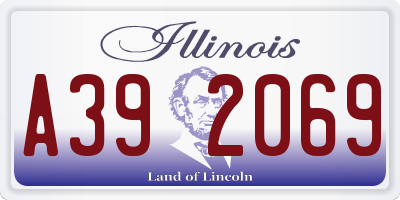 IL license plate A392069