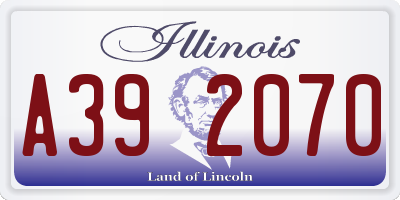 IL license plate A392070