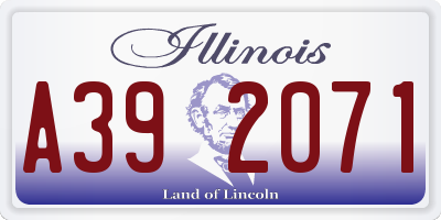 IL license plate A392071