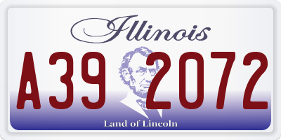 IL license plate A392072