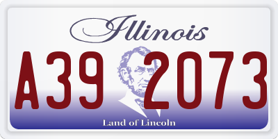 IL license plate A392073