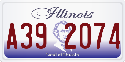 IL license plate A392074