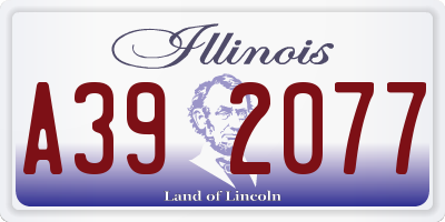 IL license plate A392077
