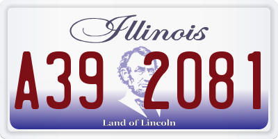 IL license plate A392081