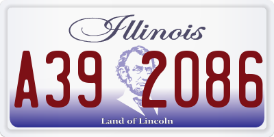 IL license plate A392086