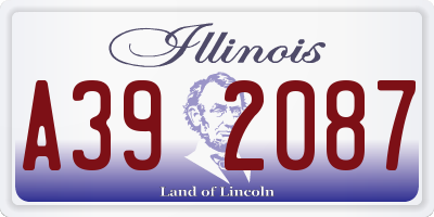 IL license plate A392087