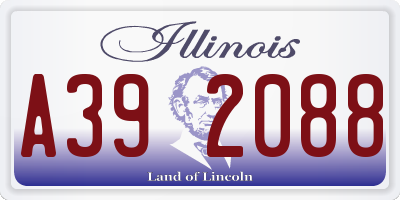 IL license plate A392088
