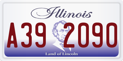 IL license plate A392090