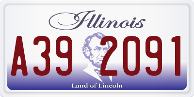 IL license plate A392091