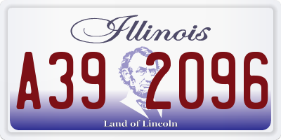 IL license plate A392096