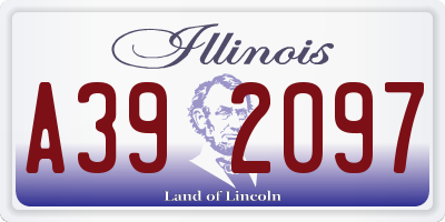 IL license plate A392097