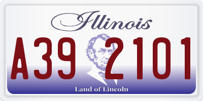 IL license plate A392101