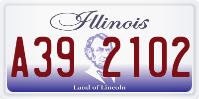 IL license plate A392102
