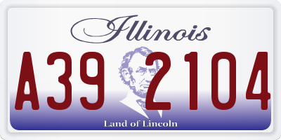 IL license plate A392104
