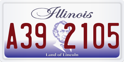 IL license plate A392105