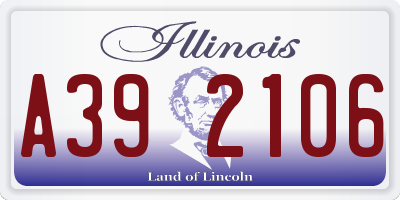 IL license plate A392106