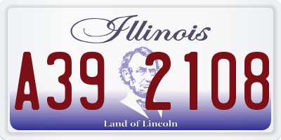 IL license plate A392108
