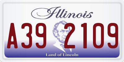 IL license plate A392109