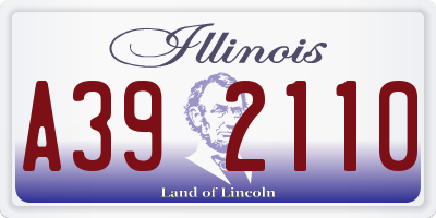 IL license plate A392110