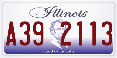 IL license plate A392113
