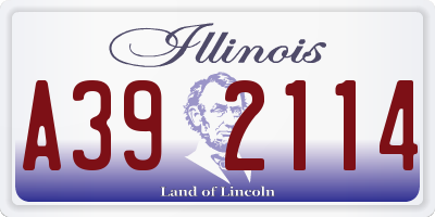 IL license plate A392114