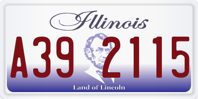 IL license plate A392115