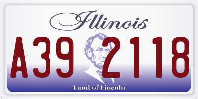 IL license plate A392118