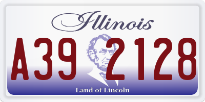 IL license plate A392128