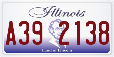 IL license plate A392138