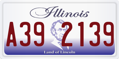 IL license plate A392139