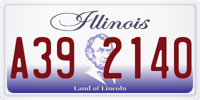 IL license plate A392140