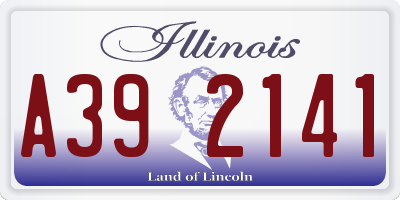 IL license plate A392141