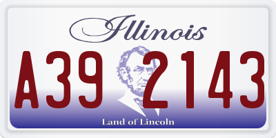 IL license plate A392143
