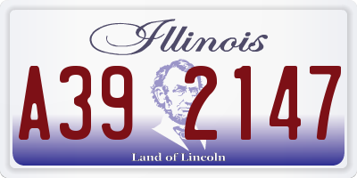 IL license plate A392147