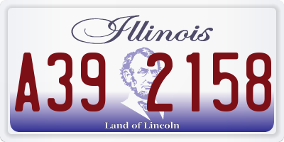 IL license plate A392158