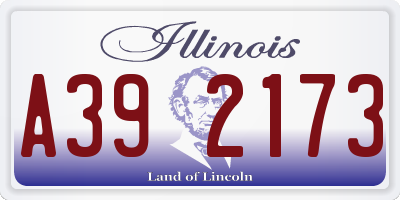 IL license plate A392173