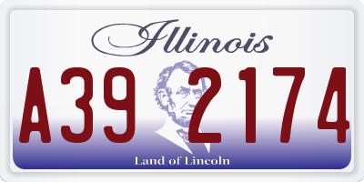 IL license plate A392174
