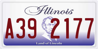 IL license plate A392177