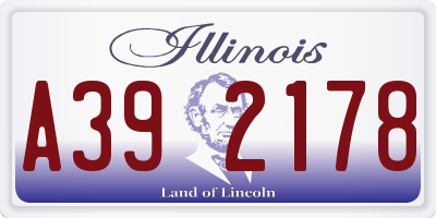 IL license plate A392178